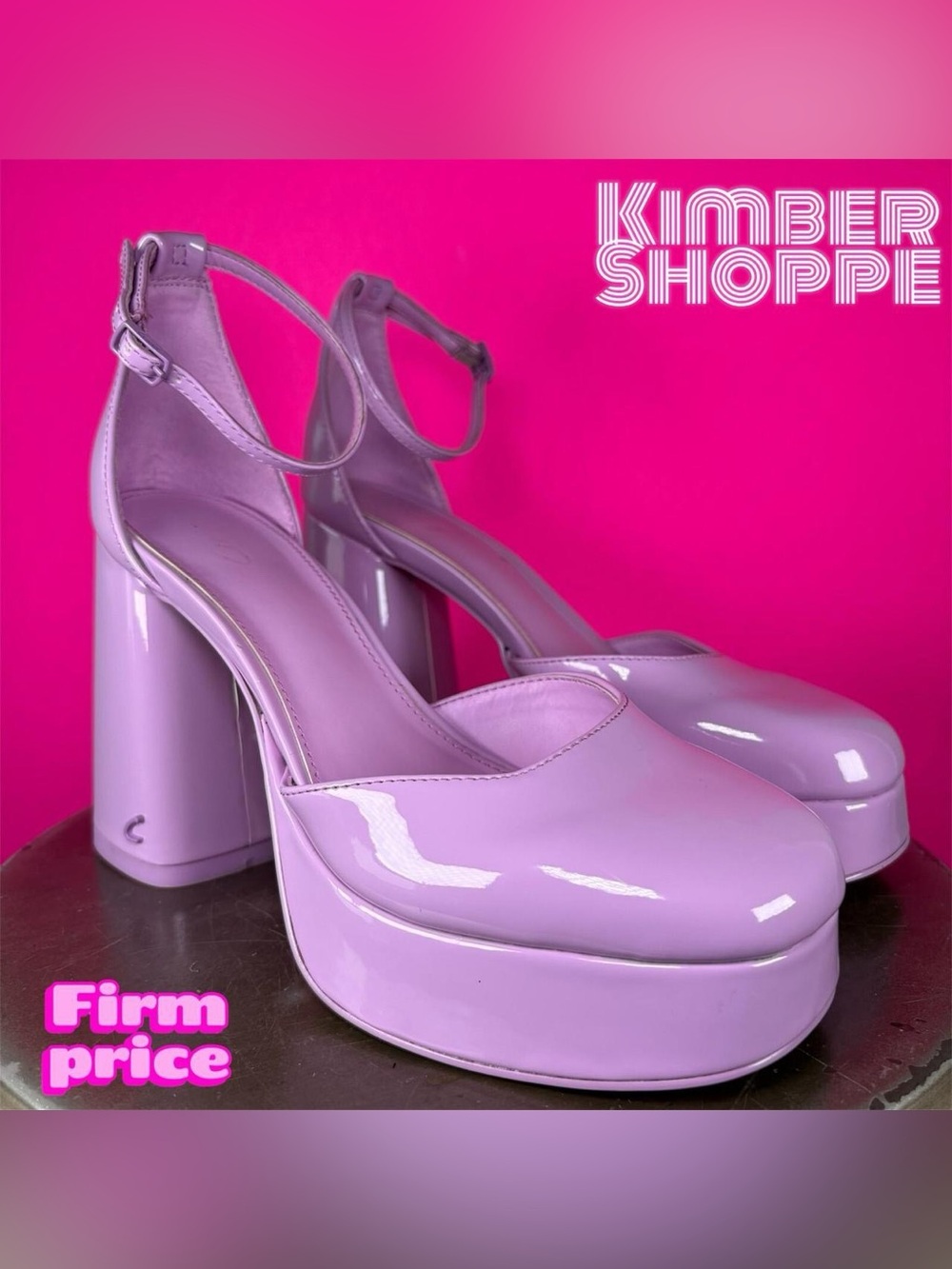 Circus Sam Edelman Rosa Lilac Platform Ankle Strap Pump US 7 UK 4.5 EU 37